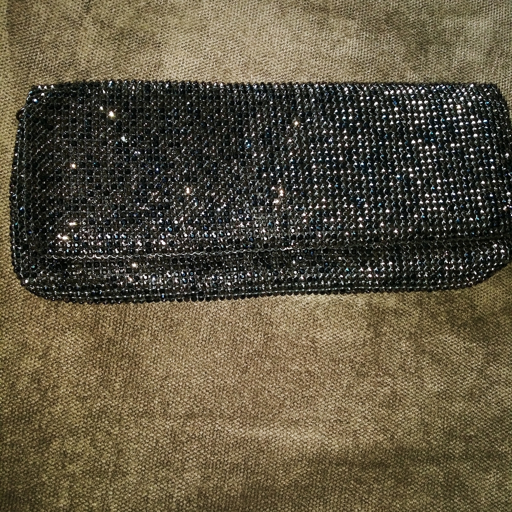Grey & Sapphire Two-Toned Clutch